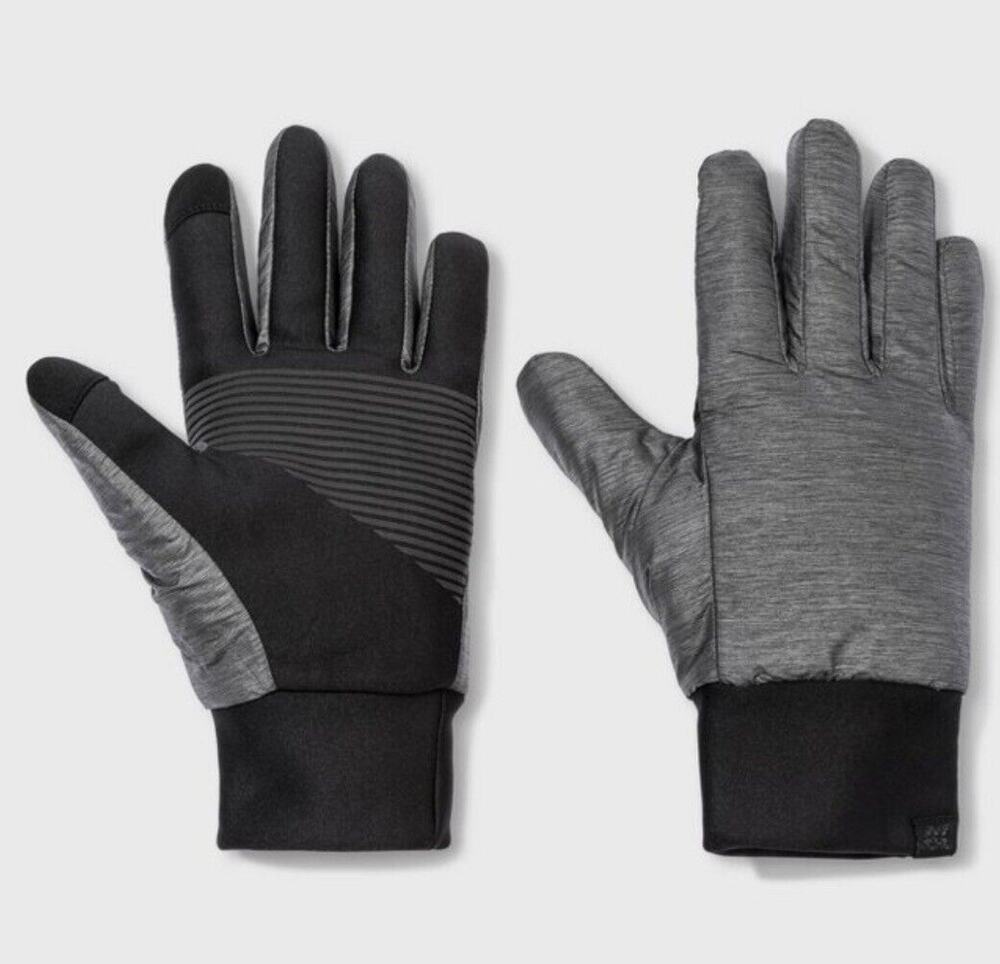 All In Motion: Men's Puffer Gloves, GRAY M/L NWT